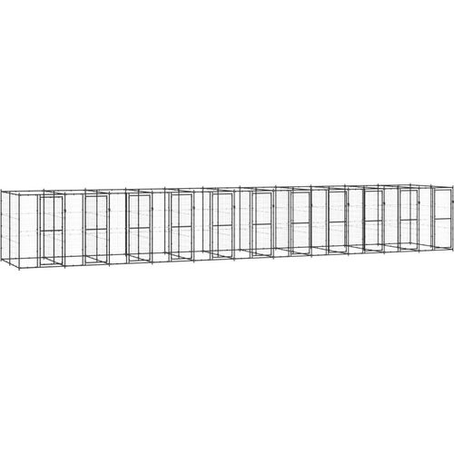 Outdoor-Hundezwinger Stahl 26,62 m²