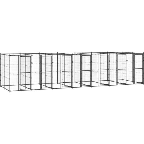 Outdoor-Hundezwinger Stahl 16,94 m²