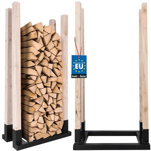 KOTARBAU® Kaminholzregal Innen 60cm Brennholzkorb Pulverbeschichteter Stahl Holzregal Feuerholzregal Kaminregal Holzlager Holzkorb für Kaminholz Brennholzregal Außen Kaminholzständer Kaminofen Zubehör