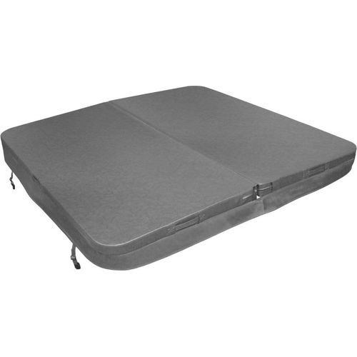 Whirlpool Abdeckung Spa 210x210cm Quadratisch Grau Hardtop Wetterfest PVC-Leder