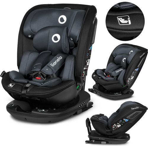 Lionelo Bastiaan RWF i-Size Kindersitz 0-36 kg ISOFIX 360° Autositze Kinderautositze - Grau