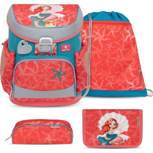 Belmil 405-33/AG/S Schulranzen Set 4 - teilig ergonomischer Schulranzen Mädchen 1. klasse 2. klasse 3. klasse - Super Leicht 800-860 g/ Grundschule Sea Queen