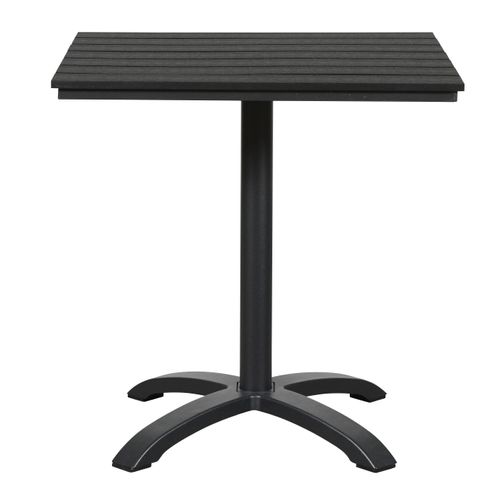 Allie Bistro und Balkonmöbel Cafetisch, Ø70 cm schwarz/schwarz.