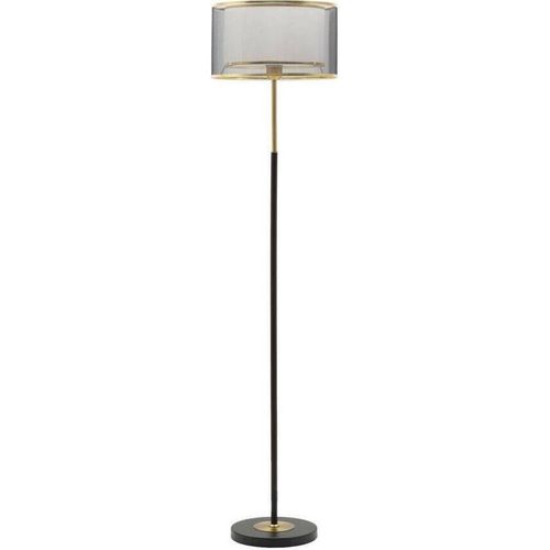 Stehlampe aus Metall, schwarz, 153 cm