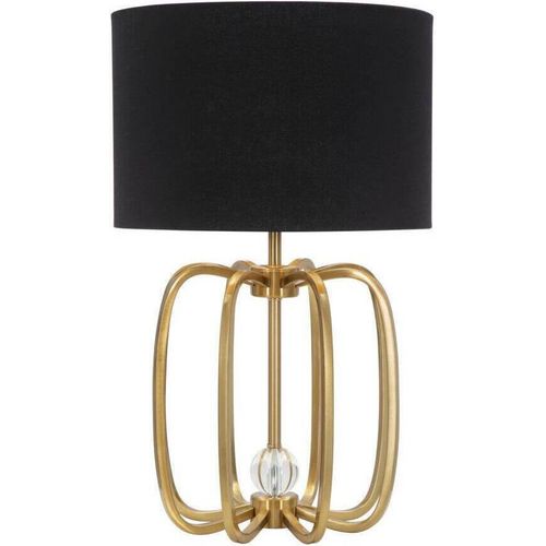 Nachttischlampe mit goldenem Gestell, Ø 38 cm