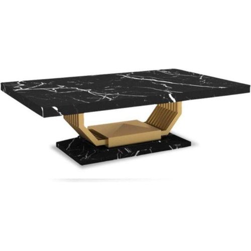 Esszimmer Luxus Marmor Esstisch Designer Schwarzer JVmoebel
