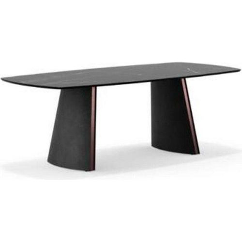 Esszimmer Esstisch Luxus Dunkel Schwarz Designer JVmoebel