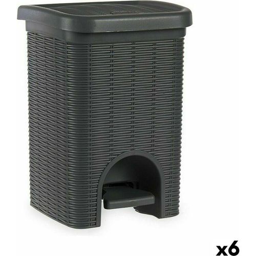 Papierkorb mit Pedal Stefanplast Elegance Grau Kunststoff 20 L 27 x 39 x 30,5 cm (6 Stück)