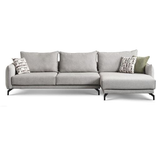 Couch L Form Ecksofa Wohnlandschaft Große Sofa Grau JVmoebel