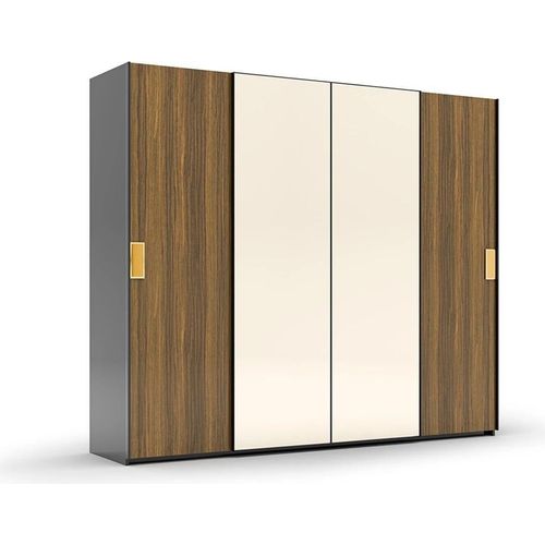 Kleiderschrank Luxus Holz Braun JVmoebel