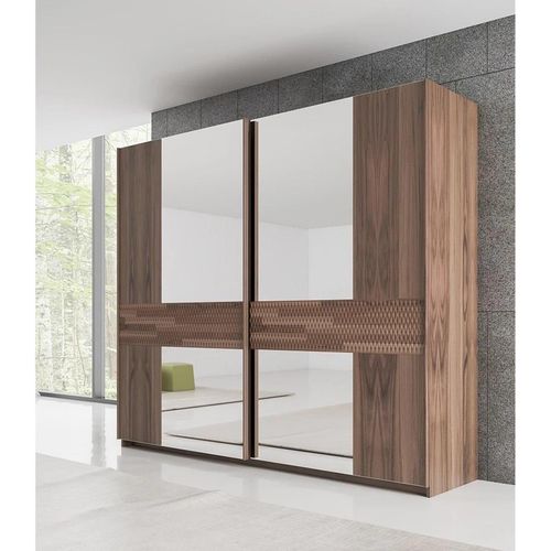 Kleiderschrank mit Glastüren Luxus Modern JVmoebel