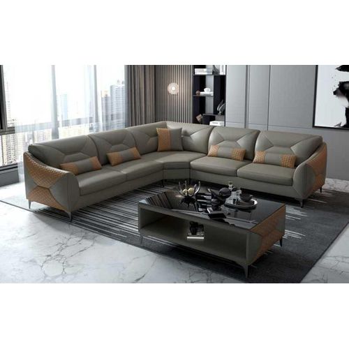 Couchen Designersofa Ecksofa Sofa L Form Blau Kunstleder Sofas Modern JVmoebel