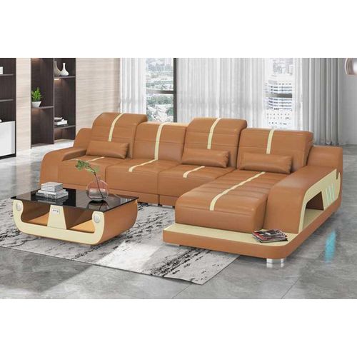 Couchen Designersofa Ecksofa Sofa L Form Schwarz Kunstleder Sofas Eck JVmoebel
