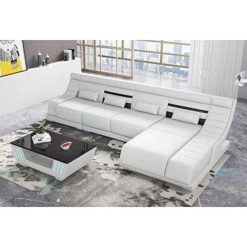 Designersofa Ecksofa Sofa L Form Schwarz Kunstleder Polster Sofas Eck JVmoebel