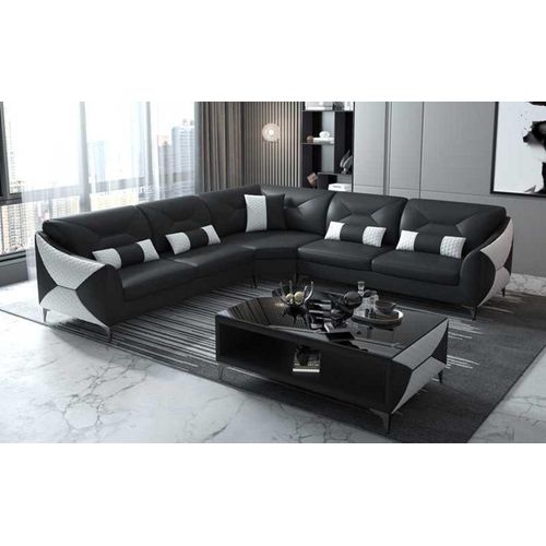 Couchen Designersofa Ecksofa Sofa L Form Blau Kunstleder Sofas Modern JVmoebel
