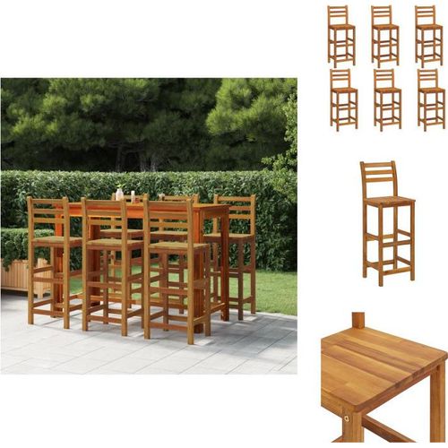 vidaXL Barhocker 6 Stk. Massivholz Akazie - Gartenstühle