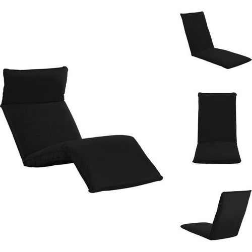 vidaXL Sonnenliege Klappbar Oxford-Gewebe Schwarz - Sonnenliegen