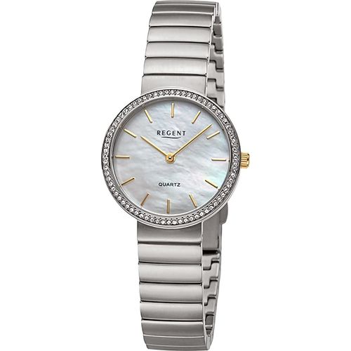 Regent Damen Uhr Metallarmband Metall Armbanduhr Analog silber URF1505