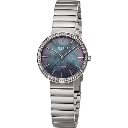 Regent Damen Uhr Metallarmband Metall Armbanduhr Analog silber URF1504