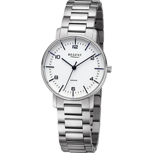Regent Damen Uhr Metallarmband Metall Armbanduhr Analog silber URF1482