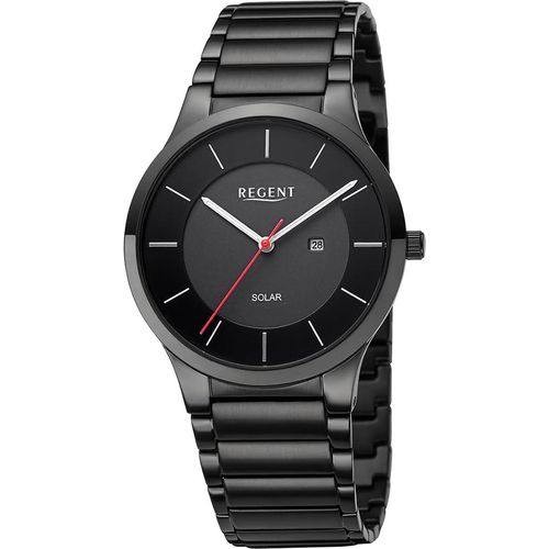 Regent Metall Herren Uhr Armbanduhr Quarz schwarz Metallarmband D2UR1154105
