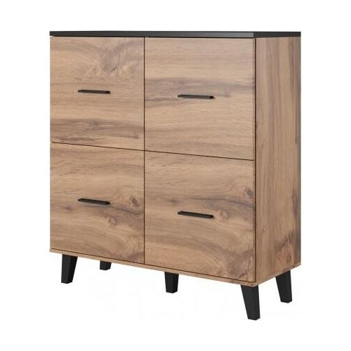 LOTTA 110 4D Kommode wotan + mattschwarz