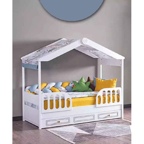 Schlafzimmer Kinderbett Holz 105 x 208 x 183 JVmoebel