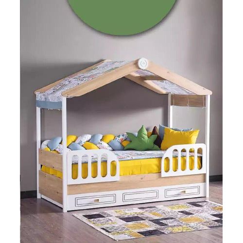 Jugendzimmer Kinderbett Holz 105x208x183 JVmoebel