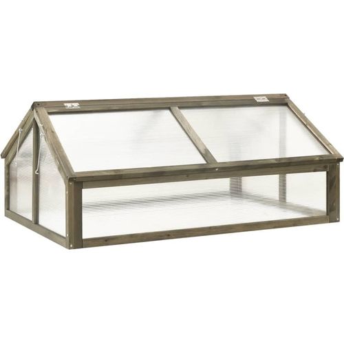 Gewächshaus Grau 114x80x50 cm Tannenholz