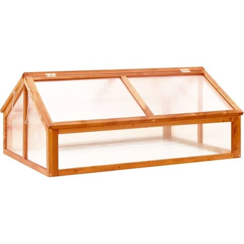 Gewächshaus Braun 114x80x50 cm Tannenholz