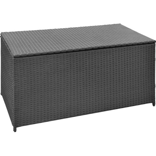 Garten-Auflagenbox Schwarz 120x50x60 cm Poly Rattan