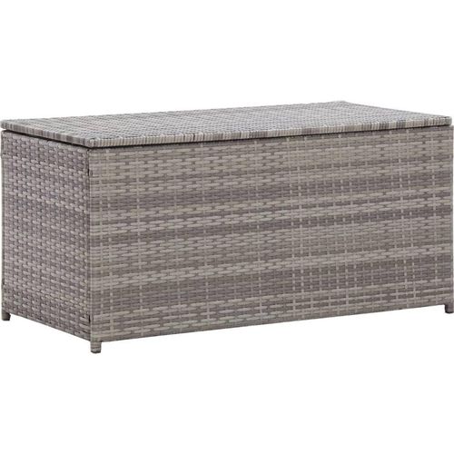 Gartenbox Poly Rattan 100x50x50 cm Grau