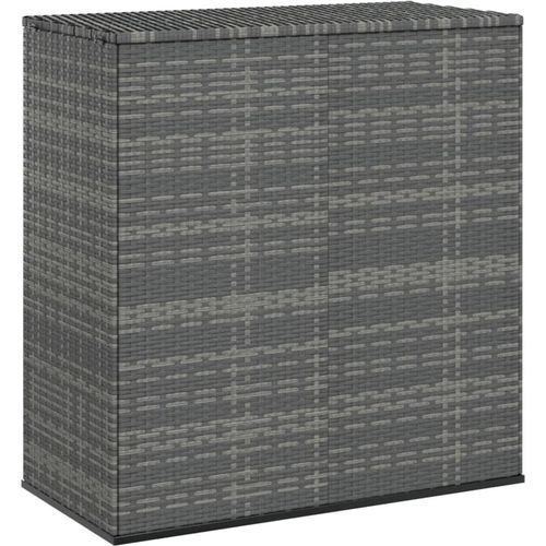 Garten-Kissenbox PE Rattan 100x49x103,5 cm Grau