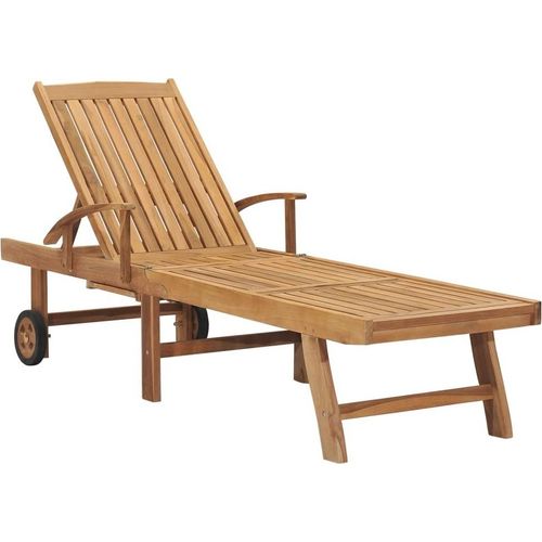 Möbel Sonnenliege Massivholz Teak DE38842