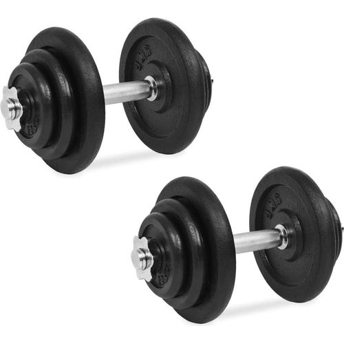 The Living Store Hantelset 18-tlg. 40 kg Gusseisen
