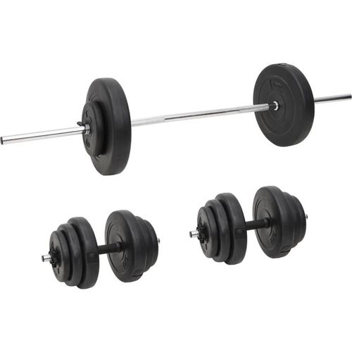 Langhantel und Kurzhantel mit Gewichten 60 kg