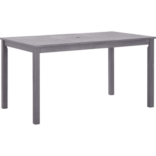 Gartentisch Grau 140x80x74 cm Massivholz Akazie