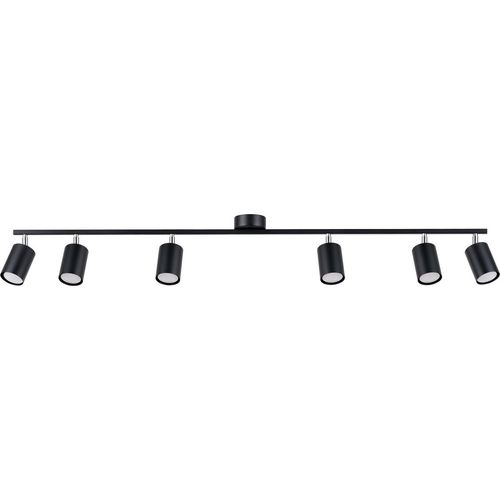 Deckenleuchte LEMMI 6L schwarz 6xGU10 10W Stahl 20x24x135cm Sollux Lighting