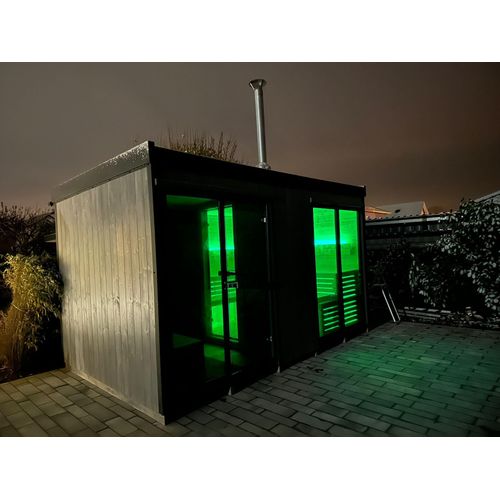 GardenandPools Sauna Haus Sauna Hütte Outdoor Sauna Modell Horizont House 4m