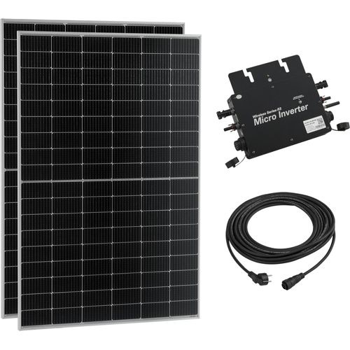 Balkonkraftwerk 'Brusson' 800W + Inverter + 10m Kabel