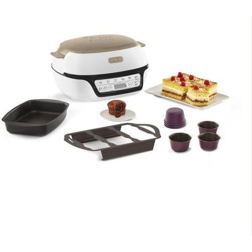 TEFAL Intelligente Kuchenmaschine, 5 präzise Programme, Antihaft-Form, 6 Creabake-Muffinformen, Cake Factory KD804910