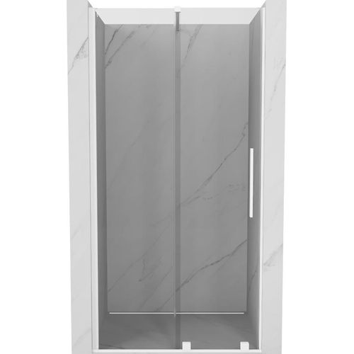 Mexen Velar ausziehbare Duschtür 100 cm, transparent, Weiß - 871-100-000-01-20