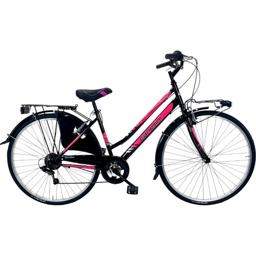 Citybike Canellini Moving 28' Sthal - Schwarz/Fuxia