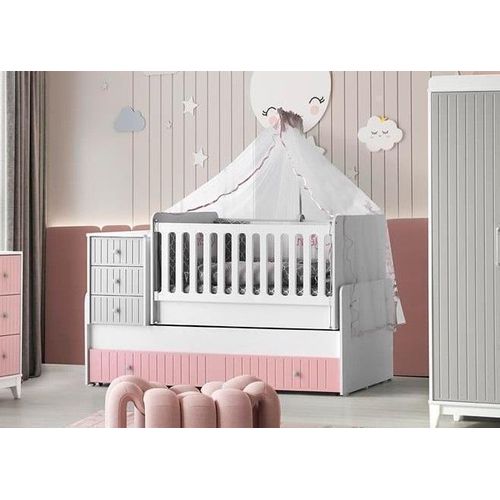 Kinderbett Baby Mehrfarbig Perfekte Möbel Kinderbett JVmoebel