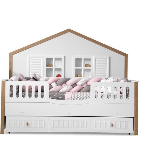 Kinderbett Kinderzimmer Kinderzimmermöbel Weiße JVmoebel