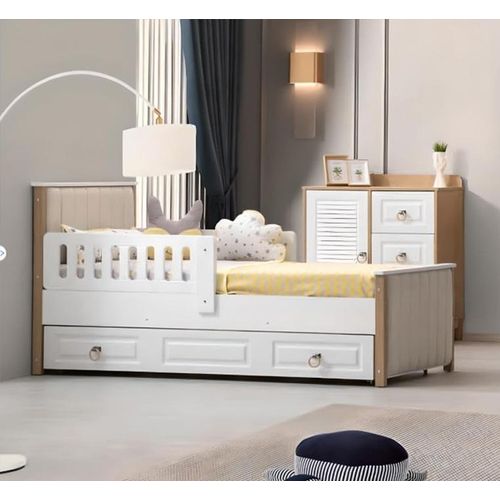 Kinderbett 200 cm Bett Kinderzimmer Bettgestelle Weiße JVmoebel