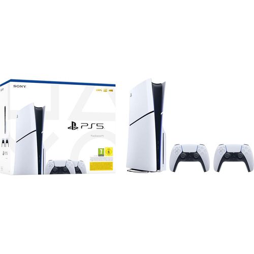 PlayStation 5 (Modellgruppe - Slim) + 2 Controller
