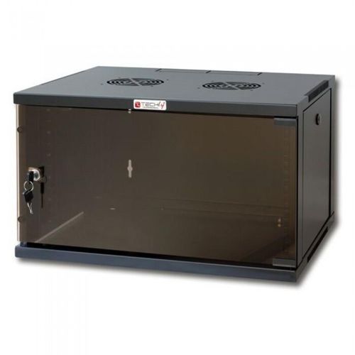 Techly I-CASE ER-1009B60, Wandmontiertes Regal, 9U, 50 kg, Verstellbare Füße, Verbessertes Kabelmanagement, 24,7 kg