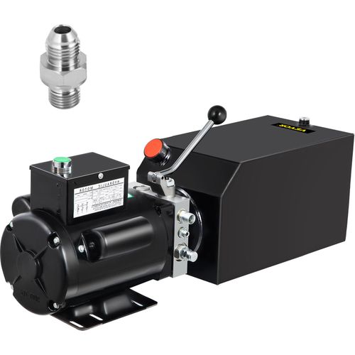 VEVOR 14L Hydraulikpumpe, 220V Hydraulikaggregat, 25,2 kg Elektrische hydraulikpumpe, mit Tank aus Metall Eisen schwarz, hochwertige Hydraulikaggregat für Auto Zubehör
