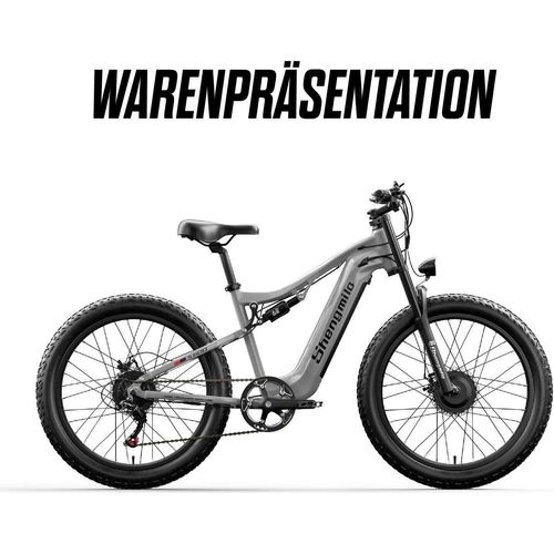 26 Zoll Elektrofahrrad E bike E-City Bike Doppelmotor 80NM*2 e mountain bike Vollfederung